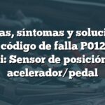 Causas, síntomas y soluciones para el código de falla P0121 en un Audi: Sensor de posición del acelerador/pedal