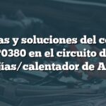 Causas y soluciones del código P0380 en el circuito de bujías/calentador de Audi