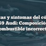 Causas y síntomas del código P0169 Audi: Composición de combustible incorrecta