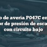 Código de avería P047C en Audi: Sensor de presión de escape 'B' con circuito bajo