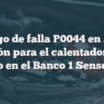 Código de falla P0044 en Audi: Solución para el calentador HO2S alto en el Banco 1 Sensor 3