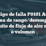 Código de falla P0101 Audi: Problema de rango/desempeño en el circuito de flujo de aire masivo o volumen