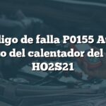 Código de falla P0155 Audi: Circuito del calentador del sensor HO2S21