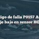 Código de falla P0157 Audi: Voltaje bajo en sensor HO2S22