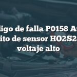 Código de falla P0158 Audi: Circuito de sensor HO2S22 con voltaje alto