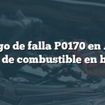 Código de falla P0170 en Audi: Ajuste de combustible en banco 1