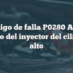 Código de falla P0280 Audi: Circuito del inyector del cilindro 7 alto