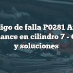 Código de falla P0281 Audi: Desbalance en cilindro 7 - Causas y soluciones