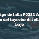 Código de falla P0282 Audi: Circuito del inyector del cilindro 8 bajo