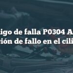 Código de falla P0304 Audi: Detección de fallo en el cilindro 4