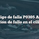 Código de falla P0305 Audi: Detección de fallo en el cilindro 5