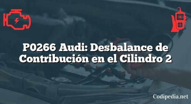 P0266 Audi: Desbalance de Contribución en el Cilindro 2