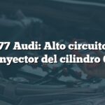 P0277 Audi: Alto circuito del inyector del cilindro 6