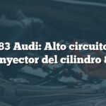 P0283 Audi: Alto circuito del inyector del cilindro 8