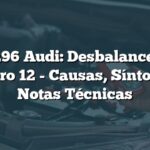 P0296 Audi: Desbalance en Cilindro 12 - Causas, Síntomas y Notas Técnicas