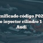 Significado código P0262: Circuito inyector cilindro 1 alto en Audi