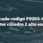 Significado código P0265: Circuito inyector cilindro 2 alto en Audi