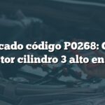 Significado código P0268: Circuito inyector cilindro 3 alto en Audi