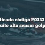 Significado código P0333 Audi: Circuito alto sensor golpes 2