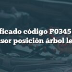 Significado código P0345 Audi: Sensor posición árbol levas