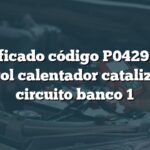 Significado código P0429 Audi: Control calentador catalizador, circuito banco 1