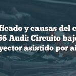 Significado y causas del código P0066 Audi: Circuito bajo del inyector asistido por aire