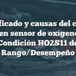 Significado y causas del código P0130 en sensor de oxígeno Audi: Condición HO2S11 de Rango/Desempeño