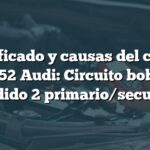 Significado y causas del código P0352 Audi: Circuito bobina encendido 2 primario/secundario