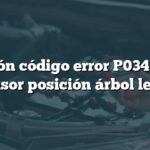 Solución código error P0341 Audi: Sensor posición árbol levas