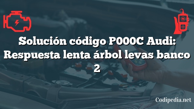 Solución código P000C Audi: Respuesta lenta árbol levas banco 2