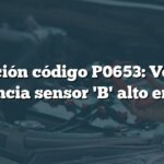 Solución código P0653: Voltaje referencia sensor 'B' alto en Audi