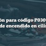 Solución para código P0301 Audi: Falla de encendido en cilindro 1