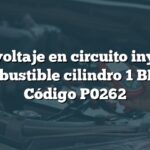 Alto voltaje en circuito inyector combustible cilindro 1 BMW: Código P0262