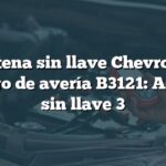 Antena sin llave Chevrolet: Código de avería B3121: Antena sin llave 3