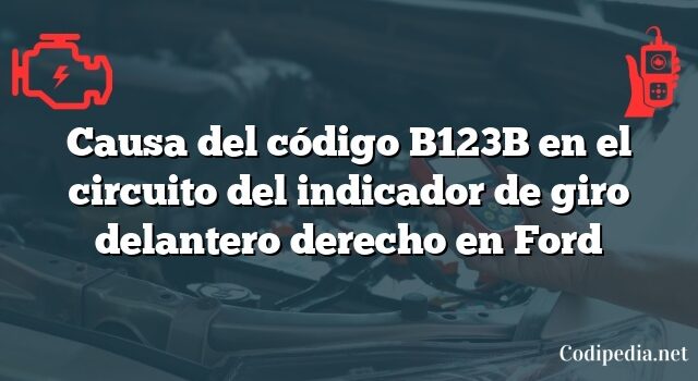 Causa del código B123B en el circuito del indicador de giro delantero derecho en Ford