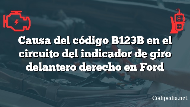 Causa del código B123B en el circuito del indicador de giro delantero derecho en Ford