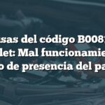 Causas del código B0081 en Chevrolet: Mal funcionamiento del módulo de presencia del pasajero