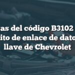 Causas del código B3102 en el circuito de enlace de datos sin llave de Chevrolet