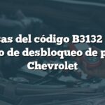 Causas del código B3132 en el circuito de desbloqueo de puertas Chevrolet