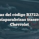 Causas del código B3722: Relé limpiaparabrisas trasero en Chevrolet