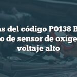 Causas del código P0138 BMW - Circuito de sensor de oxígeno con voltaje alto