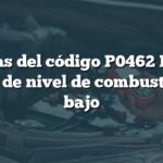 Causas del código P0462 BMW: Sensor de nivel de combustible 'A' bajo