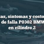 Causas, síntomas y costos del código de falla P0302 BMW: Fallo en cilindro 2