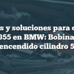 Causas y soluciones para código P0355 en BMW: Bobina de encendido cilindro 5