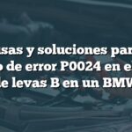 Causas y soluciones para el código de error P0024 en el árbol de levas B en un BMW