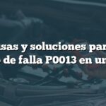 Causas y soluciones para el código de falla P0013 en un BMW