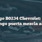 Código B0234 Chevrolet: Error rango puerta mezcla aire