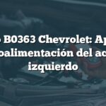 Código B0363 Chevrolet: Apertura de retroalimentación del actuador izquierdo