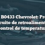 Código B0433 Chevrolet: Problema en circuito de retroalimentación del control de temperatura #3