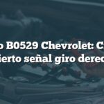 Código B0529 Chevrolet: Circuito abierto señal giro derecho